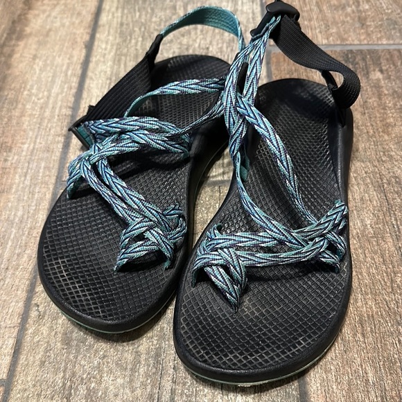 Chaco‎ Women’s Green/Blue ZX2 Classic Strappy Sandals Size 9 - Picture 1 of 10